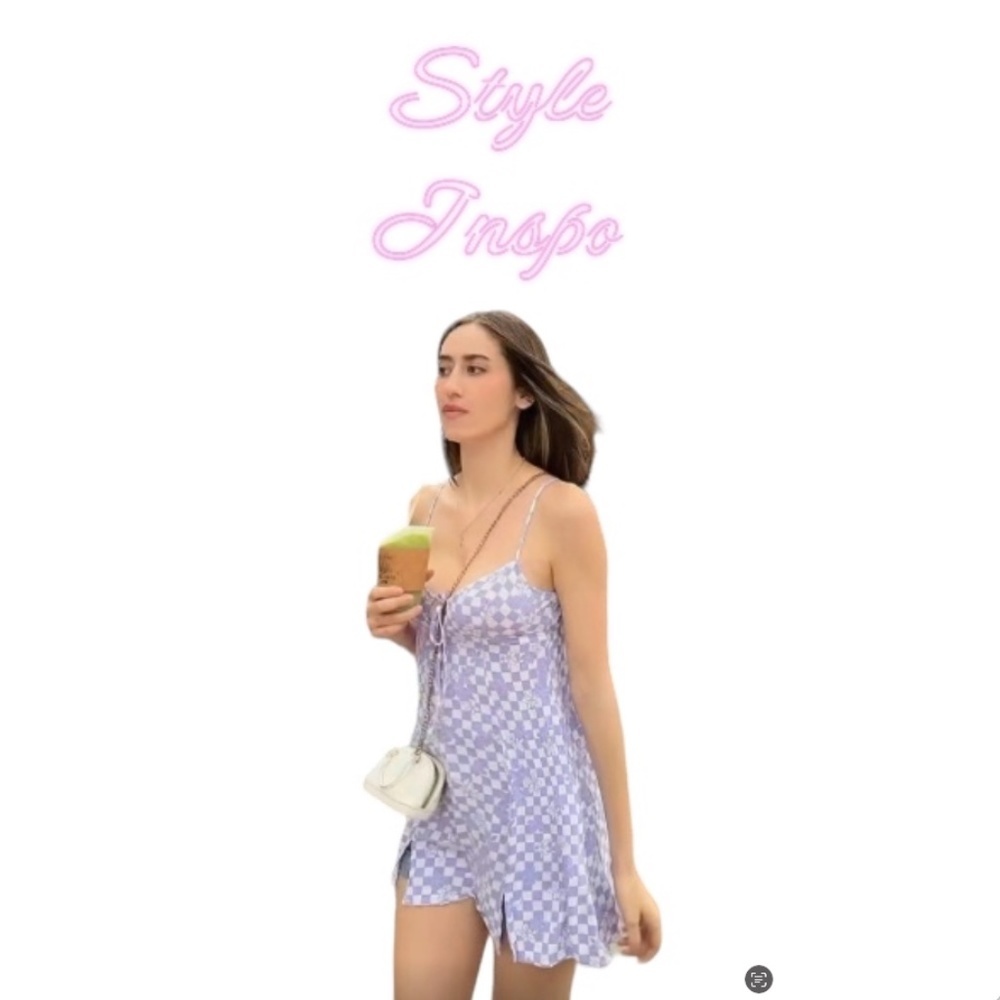 | Wild Fable | Lilac Flowy Soft Short Spaghetti Strap Sun Dress with Pockets - M - Picture 4 of 4